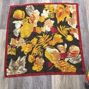 Kathie Lee Autumn Leaf Print Scarf